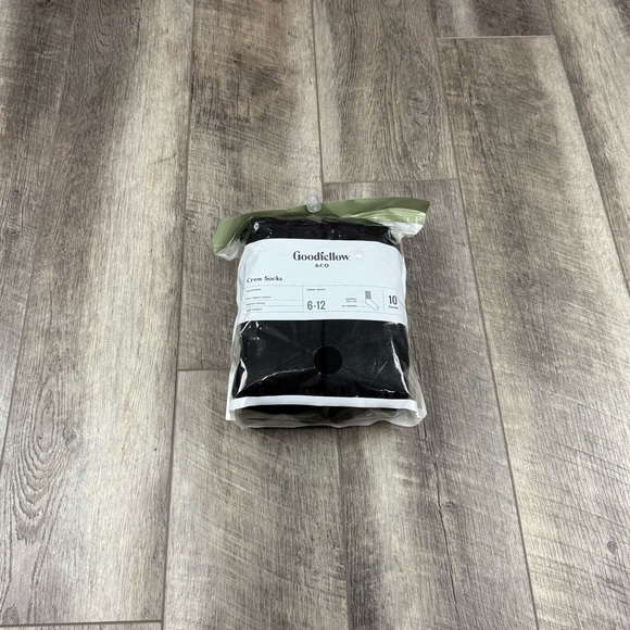 Goodfellow Mens Black Crew‎ Sock Pack - Picture 1 of 5